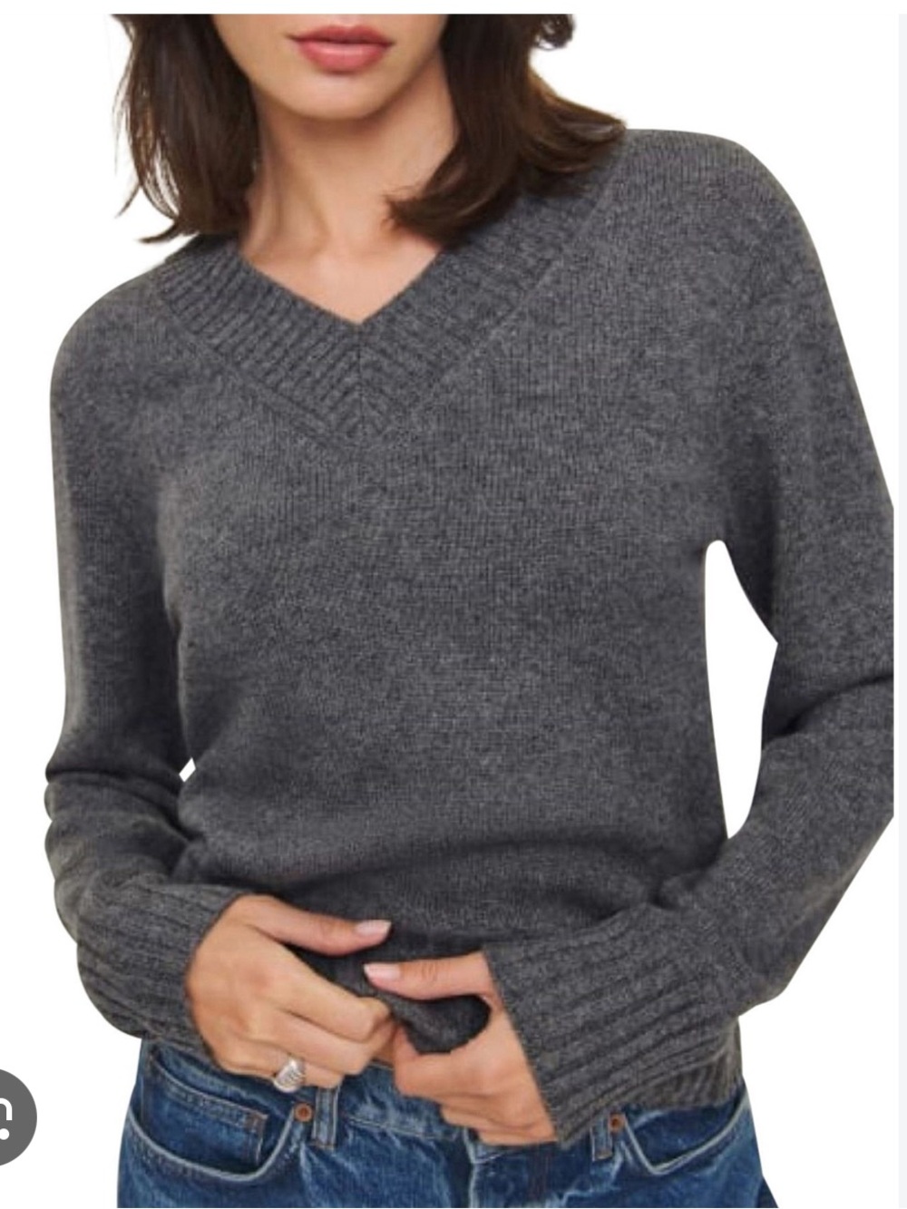 Reformation Dulce Cashmere V-Neck Sweater